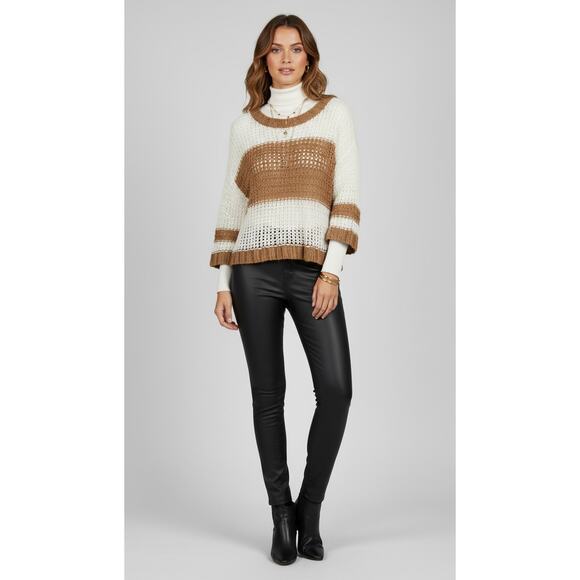 Urban Outfitters Chunky Color-Block Open Knit Sweater XS - Picture 16 of 16